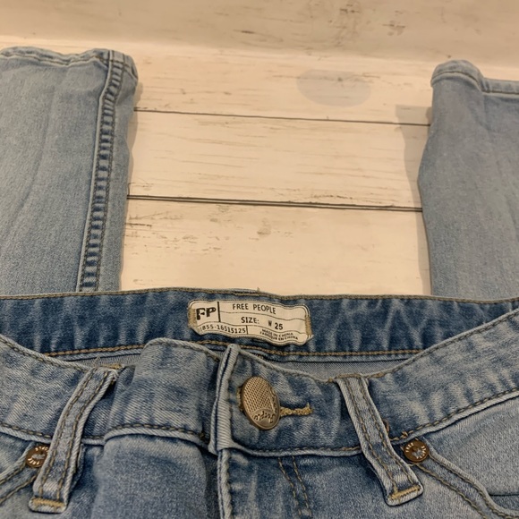 Free people jeans size 25 light blue - Picture 4 of 7